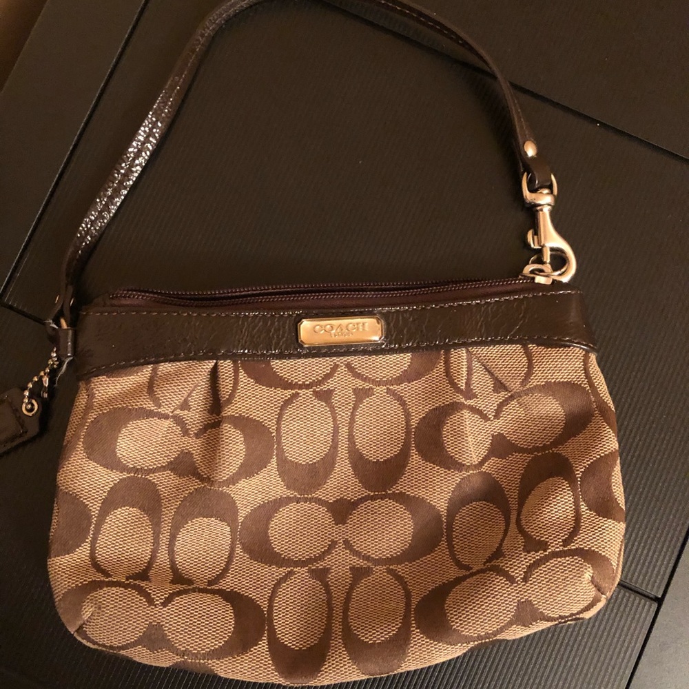 Coach monogram wristlet